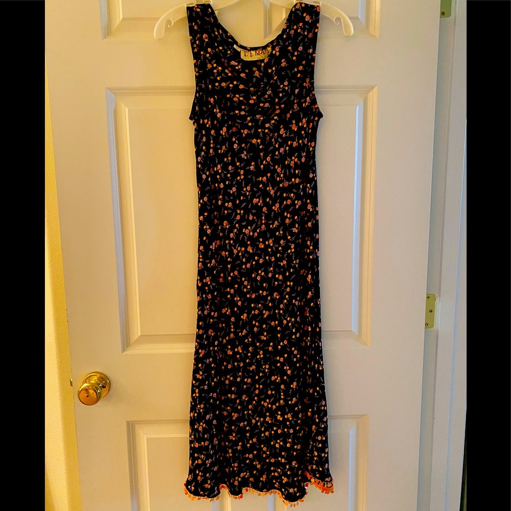 TT Mar Black and Coral dress Small